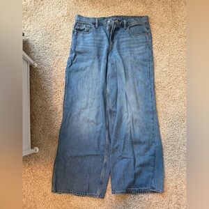 Old Navy Mid Rise Baggy Wide Leg Jeans
